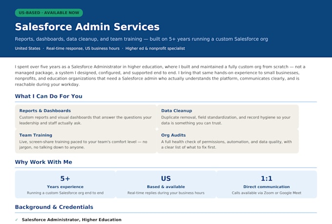 clean up, optimize, and build reports in your salesforce org